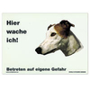 Warnschild "Hier wache ich!" Größe 28 x 20 cm,  weiß