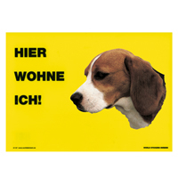 Warnschild "Hier wohne ich"