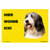 Warnschild "Hier wohne ich"