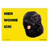 Warnschild "Hier wohne ich"