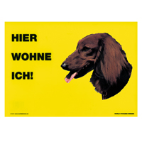 Warnschild "Hier wohne ich"