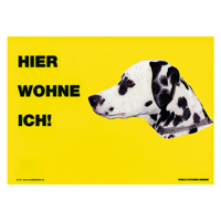 Warnschild "Hier wohne ich"