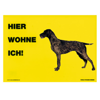 Warnschild "Hier wohne ich"
