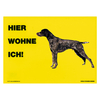Warnschild "Hier wohne ich"