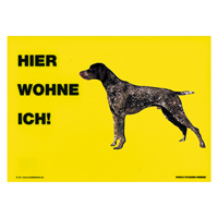 Warnschild "Hier wohne ich"