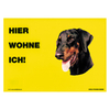 Warnschild "Hier wohne ich"