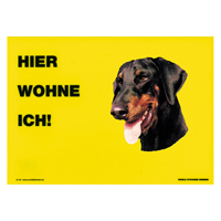 Warnschild "Hier wohne ich"