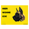 Warnschild "Hier wohne ich"