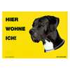 Warnschild "Hier wohne ich"