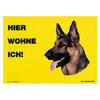 Warnschild "Hier wohne ich"
