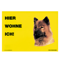 Warnschild "Hier wohne ich"