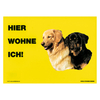 Warnschild "Hier wohne ich"