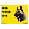 Warnschild "Hier wohne ich"