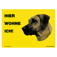 Warnschild "Hier wohne ich"