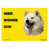 Warnschild "Hier wohne ich"