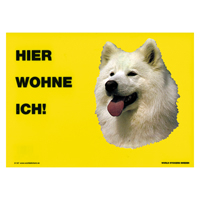 Warnschild "Hier wohne ich"