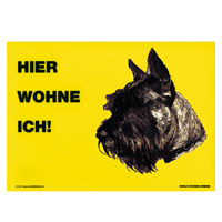 Warnschild "Hier wohne ich"