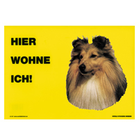 Warnschild "Hier wohne ich"
