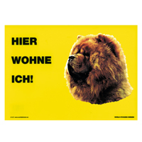 Warnschild "Hier wohne ich"