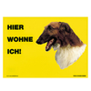 Warnschild "Hier wohne ich"