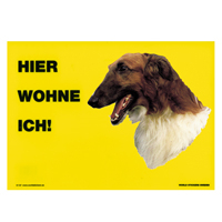 Warnschild "Hier wohne ich"