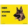 Warnschild "Hier wohne ich"