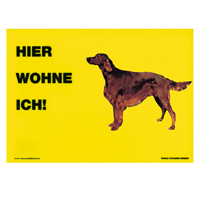 Warnschild "Hier wohne ich"