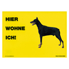 Warnschild "Hier wohne ich"