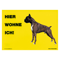 Warnschild "Hier wohne ich"