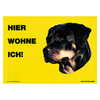 Warnschild "Hier wohne ich"