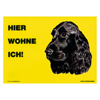 Warnschild "Hier wohne ich"