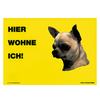 Warnschild "Hier wohne ich"