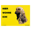 Warnschild "Hier wohne ich"