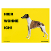 Warnschild "Hier wohne ich"