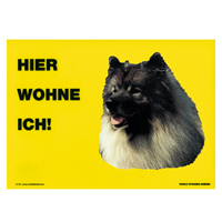 Warnschild "Hier wohne ich"
