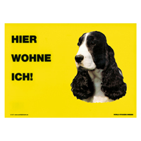 Warnschild "Hier wohne ich"