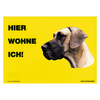 Warnschild "Hier wohne ich"
