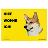 Warnschild "Hier wohne ich"