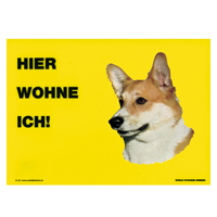 Warnschild "Hier wohne ich"