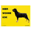 Warnschild "Hier wohne ich"