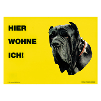Warnschild "Hier wohne ich"
