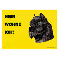 Warnschild "Hier wohne ich"