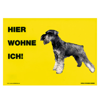 Warnschild "Hier wohne ich"