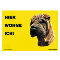 Warnschild "Hier wohne ich"