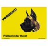 Warnschild "Vorsicht freilaufender Hund"