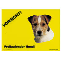 Warnschild "Vorsicht freilaufender Hund"