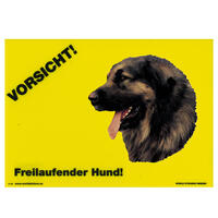 Warnschild "Vorsicht freilaufender Hund"