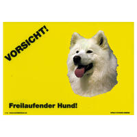 Warnschild "Vorsicht freilaufender Hund"