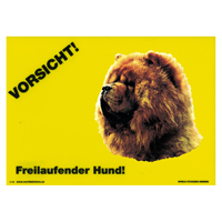 Warnschild "Vorsicht freilaufender Hund"