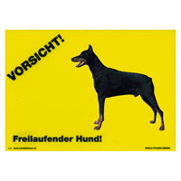 Warnschild "Vorsicht freilaufender Hund"